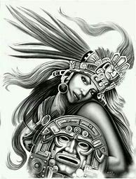 Image result for Aztec Girl Drawings