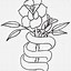 Image result for Full Black Rose Tattoo Stencil