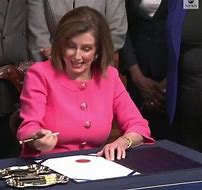 Image result for Pelosi Signing Impeachment Pens