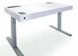 Image result for Electric Adjustable Desk with Wheels