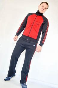 Image result for Black and Red 80s Tracksuit