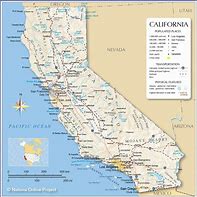 Image result for Full Size Map of California
