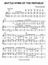 Image result for Battle Hymn of Republic Sheet Music