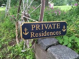Image result for Private Residence Sign