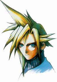Image result for FF7 Cloud with Brown Eyes Art