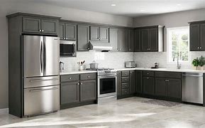 Image result for Slate Stained Kitchen Cabinets
