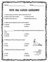Image result for Force and Motion Worksheets