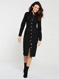 Image result for Black Bodycon Dress with Jean Pants