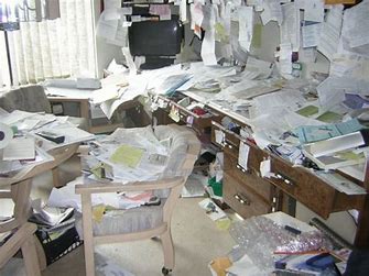 Image result for paper all over the floor