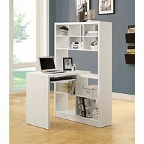 Image result for White Desk with Drawers and Shelves