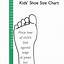 Image result for Printable Kids Shoe Size Chart
