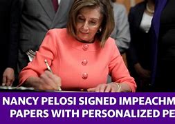 Image result for Pelosi Impeachment Papers