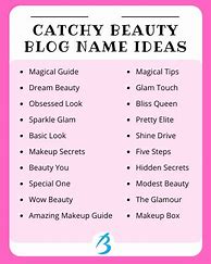 Image result for Beauty Blog Name Ideas