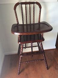 Image result for Vintage Wooden High Chair