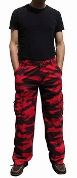 Image result for Red Camo Cargo Pants
