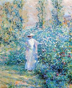 Robert LEWIS REID (1862-1929) ~ In The Garden ✿ | Catherine La Rose ~ The Poet of Painting