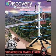 Image result for Discovery Mindblown Toy Marble Run 321-Piece Construction Set, Black