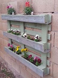 Image result for Planters Out of Pallets