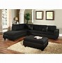 Image result for Black Sectional Sofas