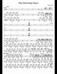 Image result for Play That Funky Music Drum Chart