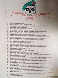Image result for Murphy's Laws of War