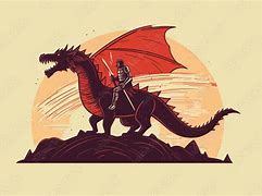 Image result for Knight Slaying Dragon Cartoon