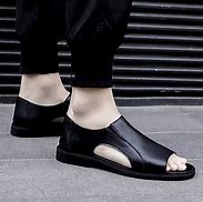 Image result for Men's Sandals Comfort Shoes Slingback Sandals Casual Beach Walking Shoes Cowhide Breathable Dark Brown Spring Summer US6-6.5 / EU38 / UK5-5.5 / CN38