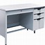 Image result for Grey Metal Desk
