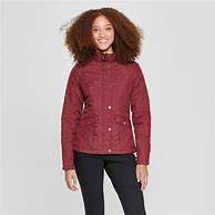Image result for Women's Red Quilted Jacket with Belt