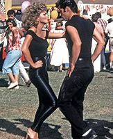 Image result for Olivia Newton-John Leather Pants Auction