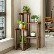 Image result for Tall Corner Plant Stand