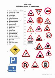 Image result for Safety Signs Worksheets Printable