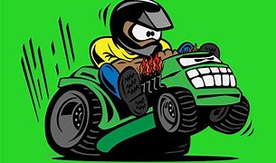 Image result for Image Cartoon Old Man Riding Lawn Mower
