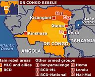 Image result for Map of Second Congo War