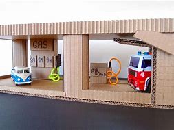 Image result for Toy Car Garage Cardboard Box