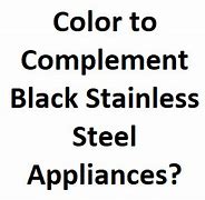 Image result for White Kitchen with Black Stainless Steel Appliances
