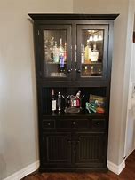 Image result for Corner Liquor Cabinet Furniture