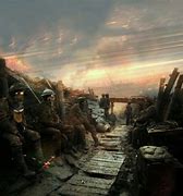 Image result for World War 1 Trench Warfare in Color