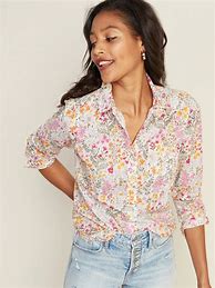 Image result for Floral Print Shirt Women's