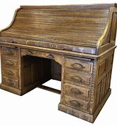 Image result for Vintage Oak Roll Top Desk