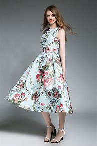 Image result for Flower Print Dresses