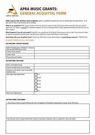 Image result for Acquittal Sheet Template