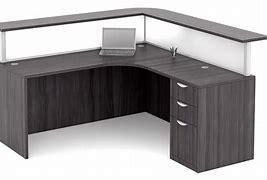 Image result for Tall Black Reception Desk