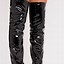 Image result for Black Patent Thigh High Boots