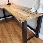 Image result for rustic solid wood desk
