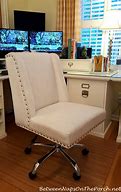 Image result for White Upholstered Desk Chair