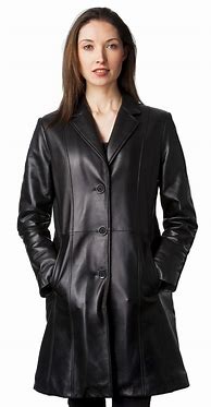 Image result for Long Leather Coats for Women