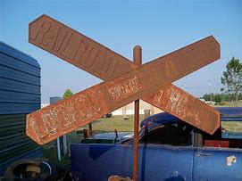 Image result for Antique Railroad Crossing Signs