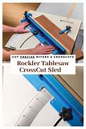Image result for Rockler Tablesaw Crosscut Sled With Crosscut Sled Drop-Off Platform