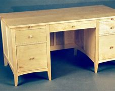Image result for Wood Pedestal Desk